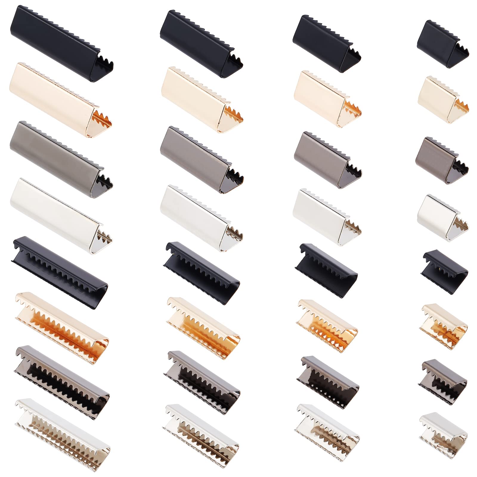 Amazon | PH PandaHall ワニカン 32個 4色 エンドパーツ 金具パーツ 紐